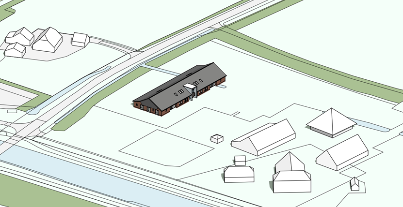 Afbeelding van een sfeerimpressie van de nieuwbouw bij de Berkelhof aan Haarlosesteeg 2-4 in Haarlo.
