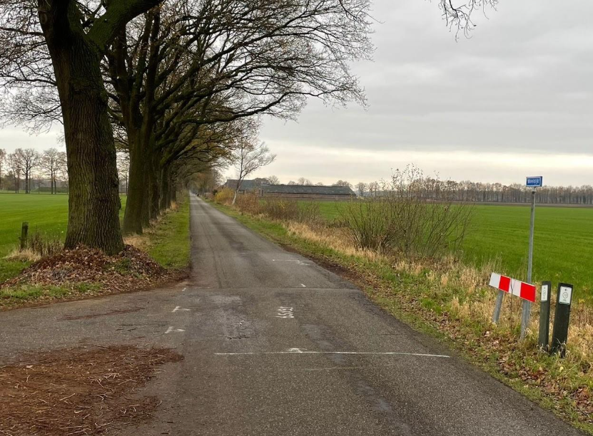 Op de afbeelding ziet u de kruising op de Meeldijk