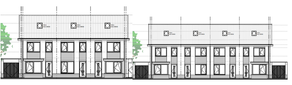 Schematische tekening Aanzicht Doktersbleek